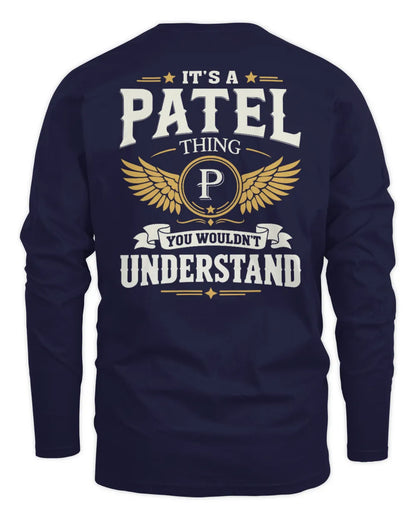 PATEL KT06-M008 It’s a [NAME] Thing – You Wouldn’t Understand | Personalized Vintage T-Shirt - Men's Long Sleeved T-Shirt - Navy
