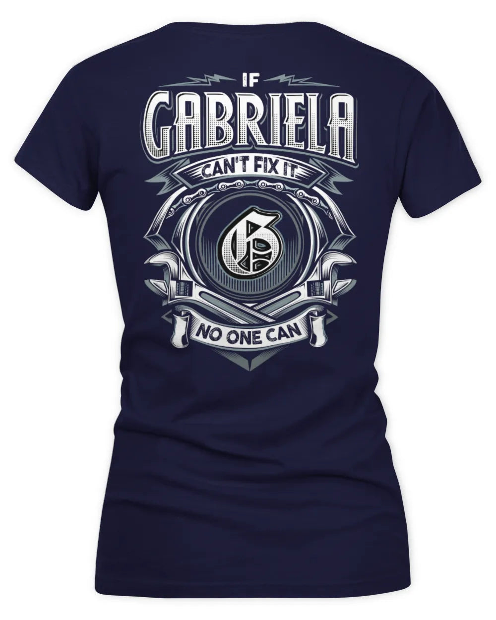GABRIELA AP81-K4-626 - Personalized Ahmed Quote Apparel “If Ahmed Can't Fix It, No One Can” - Women's V-Neck T-Shirt - Navy