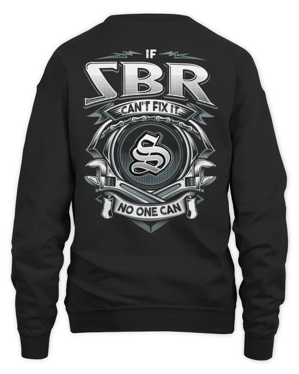 SBR AP81-K4-626 - Personalized Ahmed Quote Apparel “If Ahmed Can't Fix It, No One Can” - Unisex Sweatshirt - Black