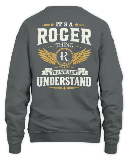 ROGER KT06-M008 It’s a [NAME] Thing – You Wouldn’t Understand | Personalized Vintage T-Shirt - Unisex Sweatshirt - Charcoal