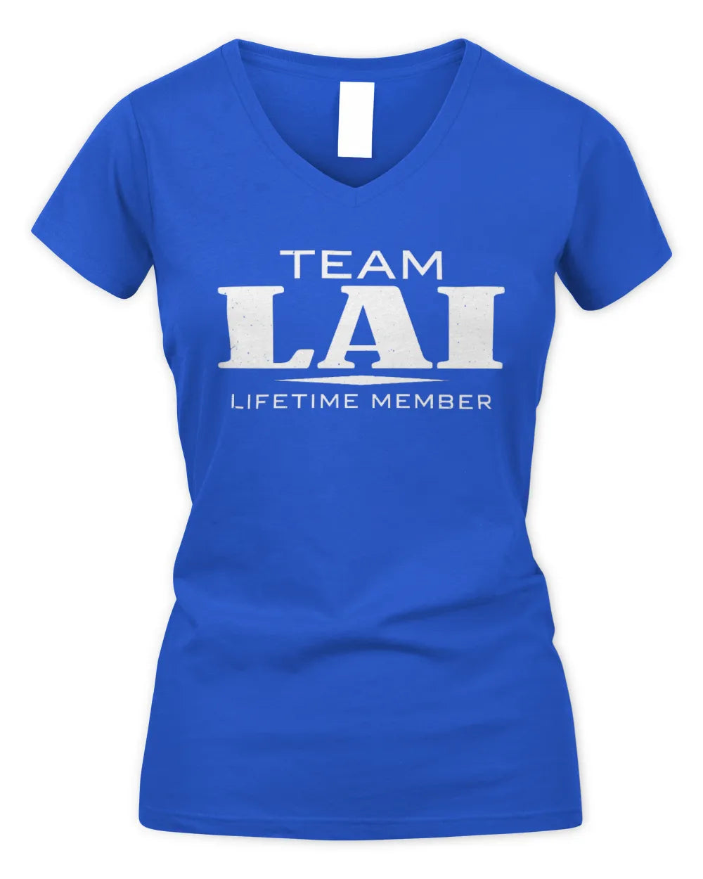 LAI BL62-K4-128 - Personalized “Team NAME Lifetime Member” - Women's V-Neck T-Shirt - Royal