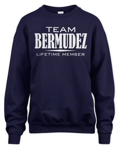 BERMUDEZ BL62-K4-128 - Personalized “Team NAME Lifetime Member” - Unisex Sweatshirt - Navy