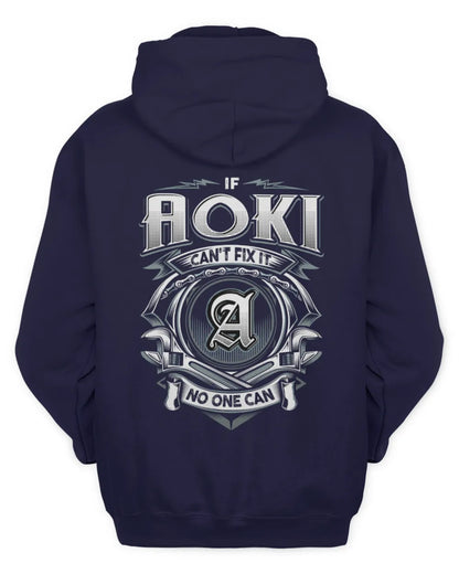 AOKI AP81-K4-626 - Personalized Ahmed Quote Apparel “If Ahmed Can't Fix It, No One Can” - Unisex Hoodie - Navy