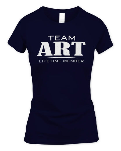 ART BL62-K4-128 - Personalized “Team NAME Lifetime Member” - Women's Standard T-Shirt - Navy