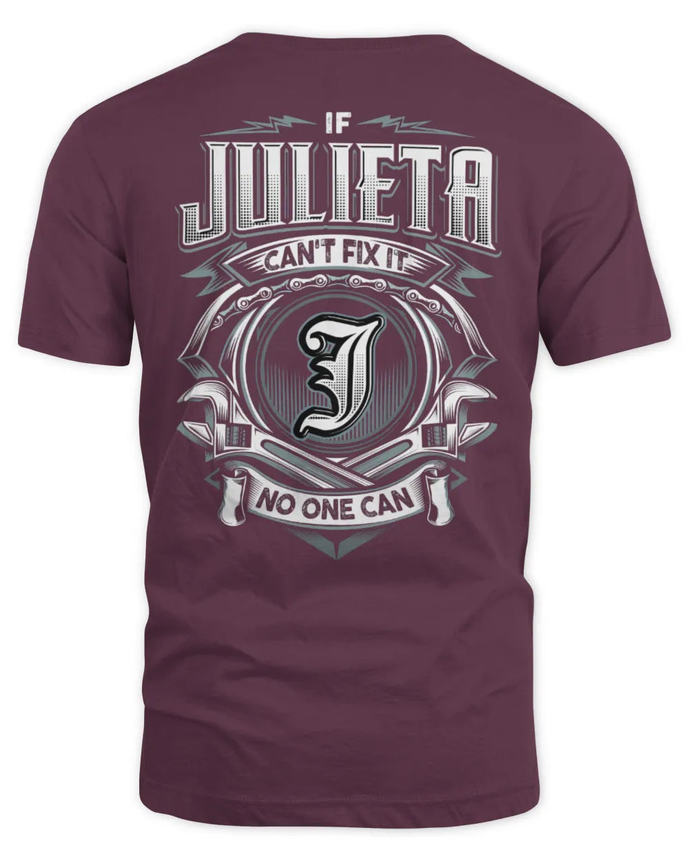 JULIETA AP81-K4-626 - Personalized Ahmed Quote Apparel “If Ahmed Can't Fix It, No One Can” - Unisex Standard T-Shirt - Maroon