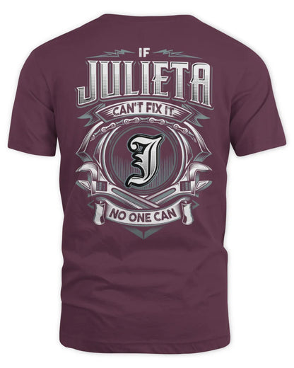JULIETA AP81-K4-626 - Personalized Ahmed Quote Apparel “If Ahmed Can't Fix It, No One Can” - Unisex Standard T-Shirt - Maroon