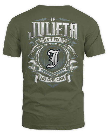 JULIETA AP81-K4-626 - Personalized Ahmed Quote Apparel “If Ahmed Can't Fix It, No One Can” - Unisex Standard T-Shirt - Military Green