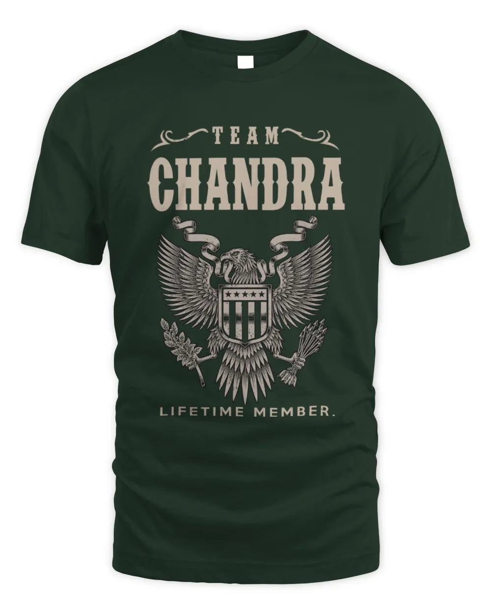CHANDRA TP06-K82 – Personalized Classic Style Apparel “Team NAME Lifetime Member” - Unisex Standard T-Shirt - Forest Green