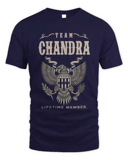 CHANDRA TP06-K82 – Personalized Classic Style Apparel “Team NAME Lifetime Member” - Unisex Standard T-Shirt - Navy