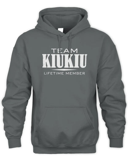 KIUKIU BL62-K4-128 - Personalized “Team NAME Lifetime Member” - Unisex Hoodie - Charcoal