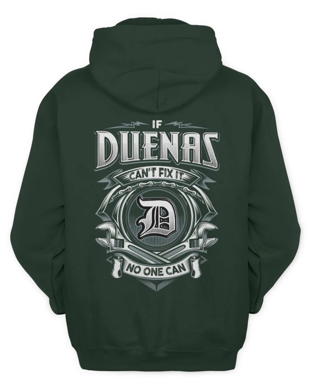 DUENAS AP81-K4-626 - Personalized Ahmed Quote Apparel “If Ahmed Can't Fix It, No One Can” - Unisex Hoodie - Forest Green