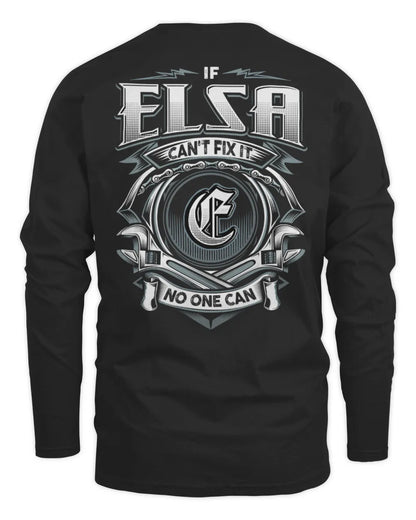 ELSA AP81-K4-626 - Personalized Ahmed Quote Apparel “If Ahmed Can't Fix It, No One Can” - Men's Long Sleeved T-Shirt - Black