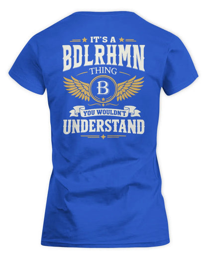BDLRHMN KT06-M008 It’s a [NAME] Thing – You Wouldn’t Understand | Personalized Vintage T-Shirt - Women's Standard T-Shirt - Royal