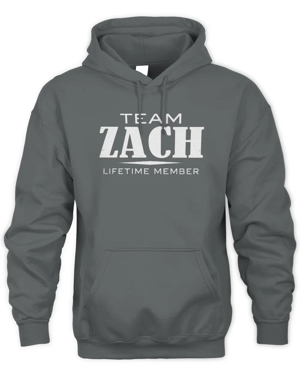 ZACH BL62-K4-128 - Personalized “Team NAME Lifetime Member” - Unisex Hoodie - Charcoal