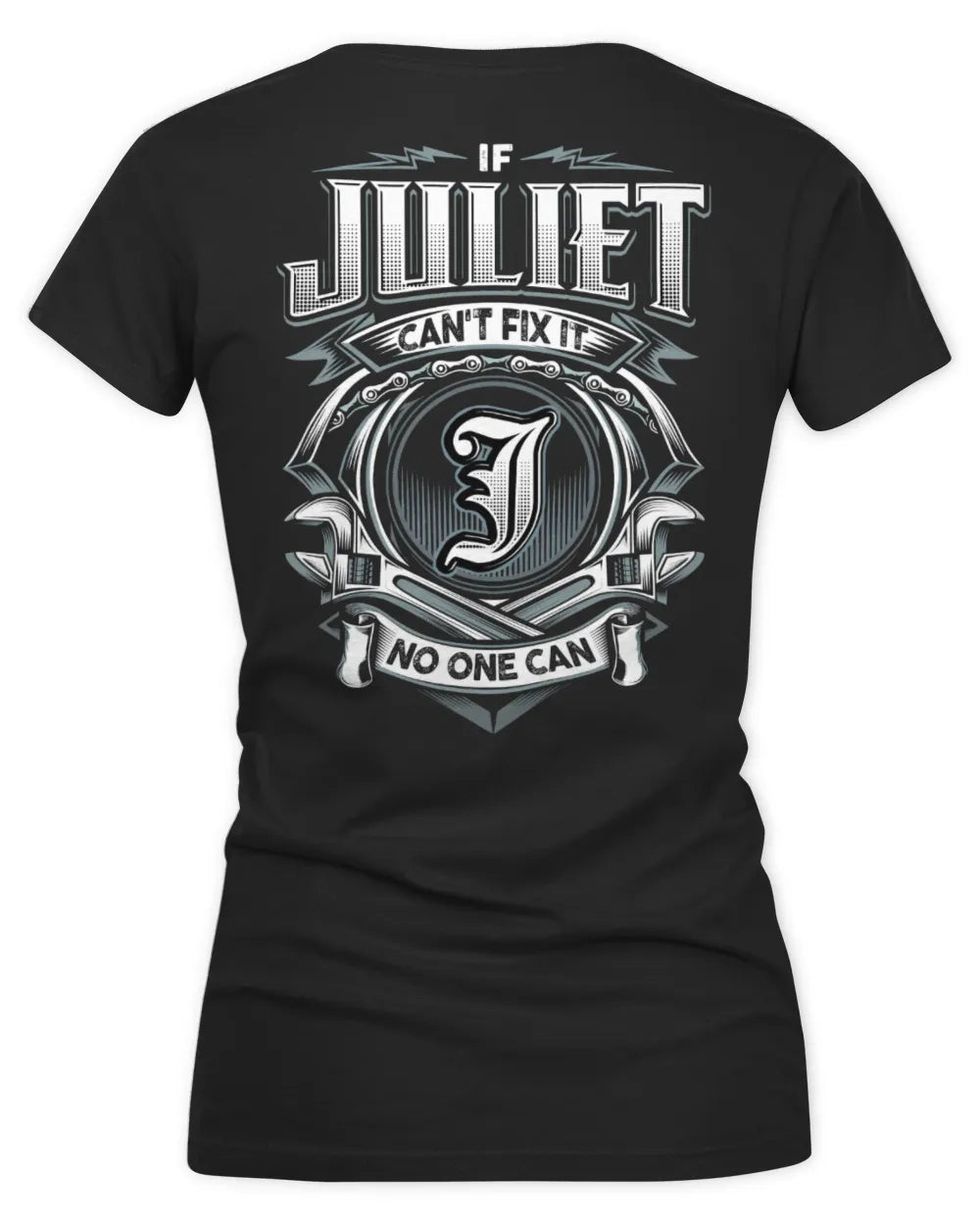 JULIET AP81-K4-626 - Personalized Ahmed Quote Apparel “If Ahmed Can't Fix It, No One Can” - Women's V-Neck T-Shirt - Black