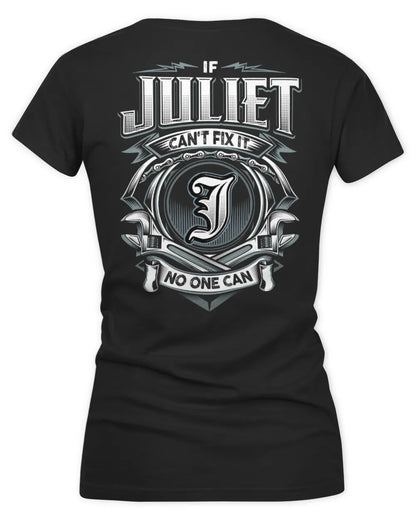 JULIET AP81-K4-626 - Personalized Ahmed Quote Apparel “If Ahmed Can't Fix It, No One Can” - Women's V-Neck T-Shirt - Black
