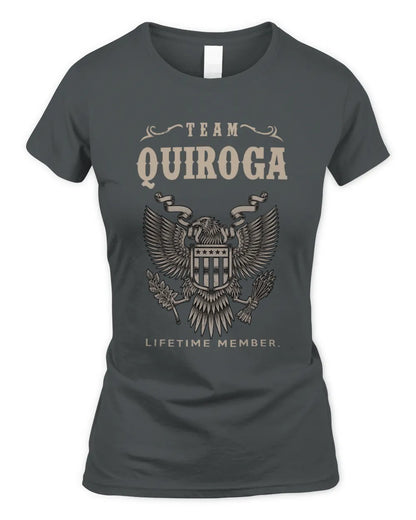 QUIROGA TP06-K82 – Personalized Classic Style Apparel “Team NAME Lifetime Member” - Women's Standard T-Shirt - Charcoal