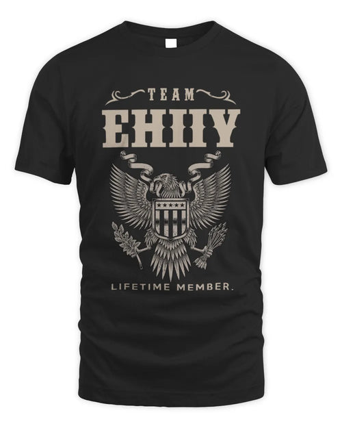EHIIY TP06-K82 – Personalized Classic Style Apparel “Team NAME Lifetime Member” - Unisex Standard T-Shirt - Black