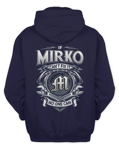MIRKO AP81-K4-626 - Personalized Ahmed Quote Apparel “If Ahmed Can't Fix It, No One Can” - Unisex Hoodie - Navy