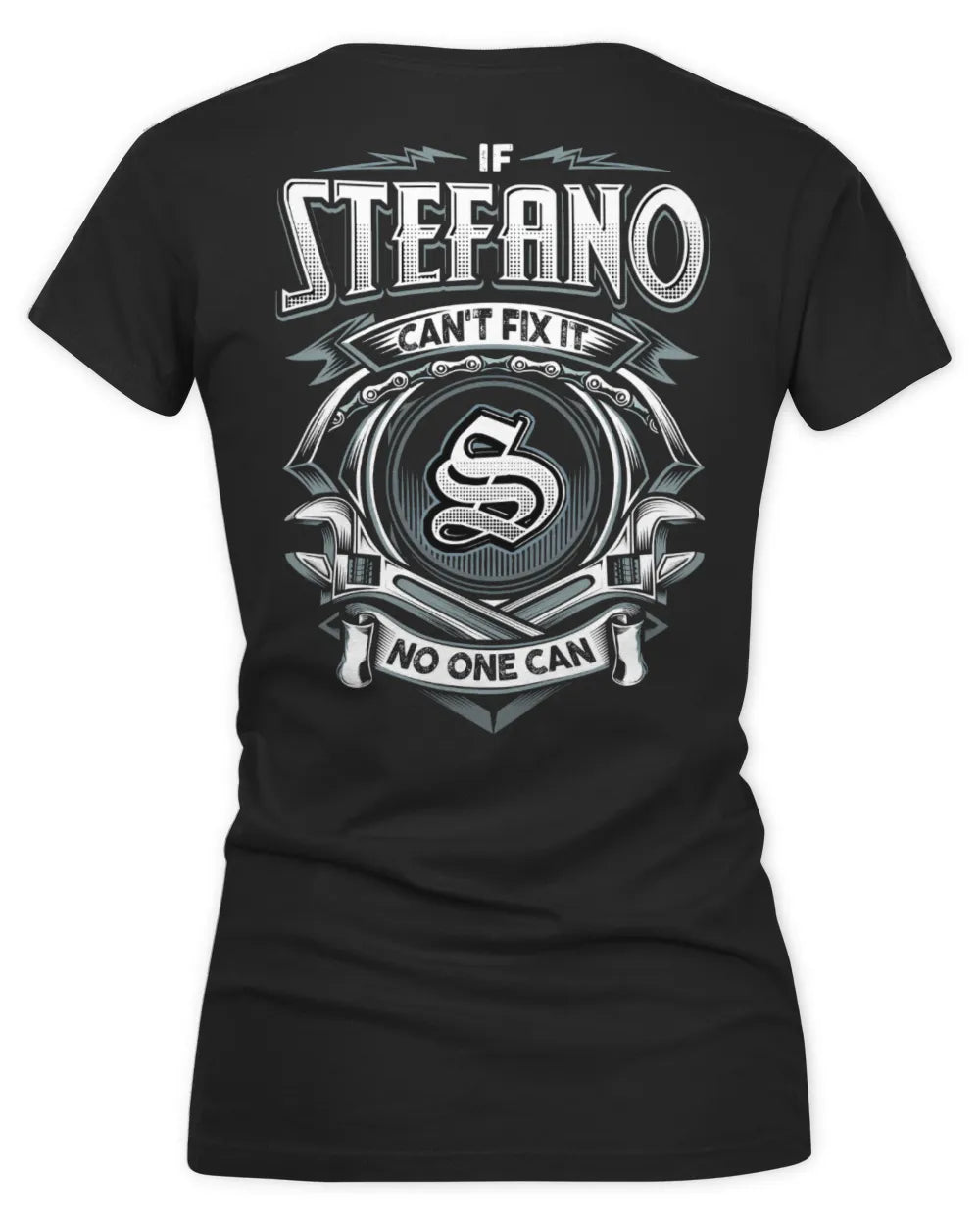 STEFANO AP81-K4-626 - Personalized Ahmed Quote Apparel “If Ahmed Can't Fix It, No One Can” - Women's V-Neck T-Shirt - Black