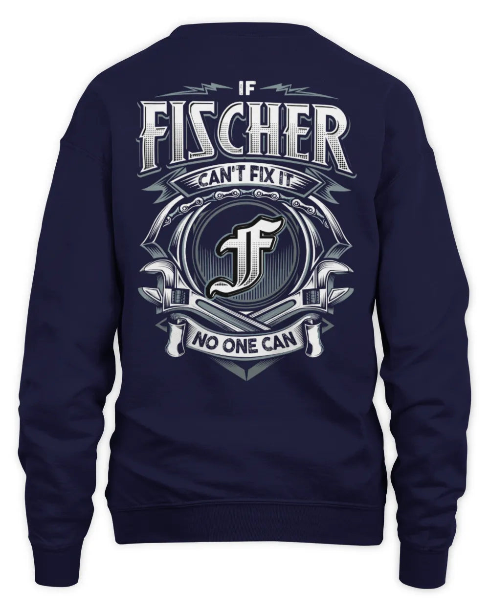 FISCHER AP81-K4-626 - Personalized Ahmed Quote Apparel “If Ahmed Can't Fix It, No One Can” - Unisex Sweatshirt - Navy
