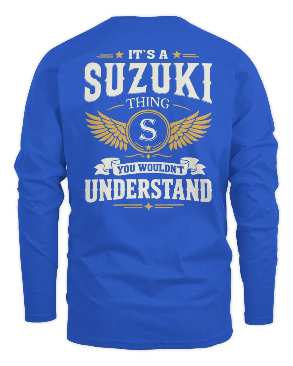 SUZUKI KT06-M008 It’s a [NAME] Thing – You Wouldn’t Understand | Personalized Vintage T-Shirt - Men's Long Sleeved T-Shirt - Royal