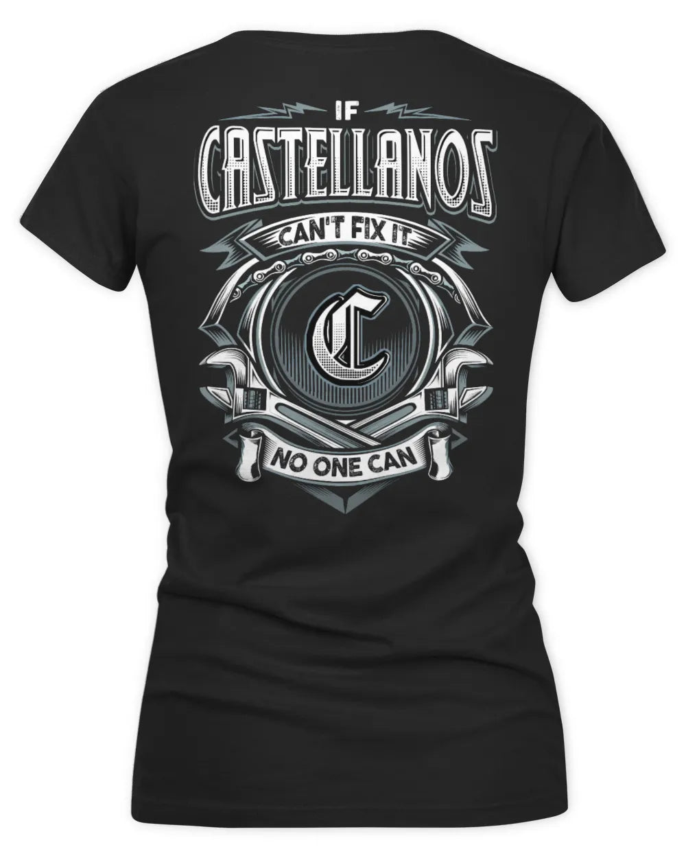 CASTELLANOS AP81-K4-626 - Personalized Ahmed Quote Apparel “If Ahmed Can't Fix It, No One Can” - Women's V-Neck T-Shirt - Black
