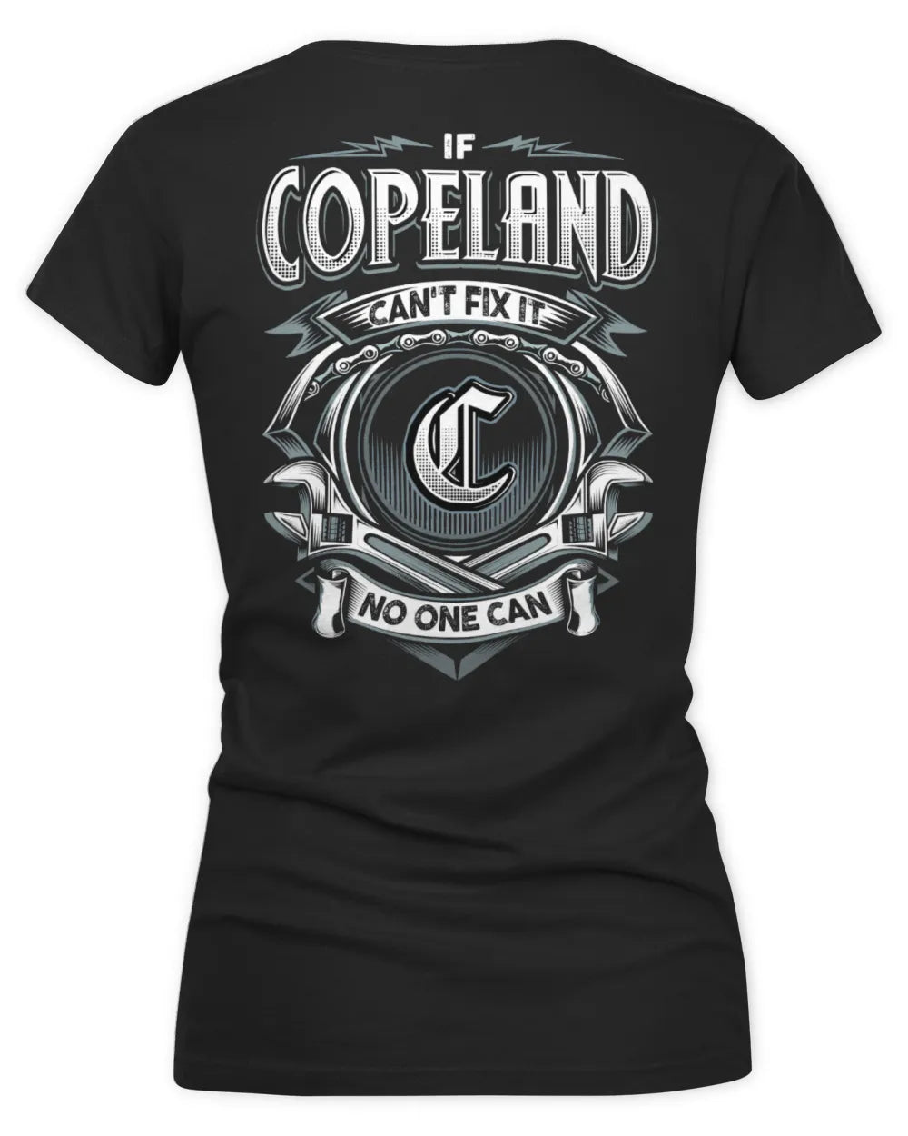 COPELAND AP81-K4-626 - Personalized Ahmed Quote Apparel “If Ahmed Can't Fix It, No One Can” - Women's V-Neck T-Shirt - Black