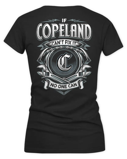 COPELAND AP81-K4-626 - Personalized Ahmed Quote Apparel “If Ahmed Can't Fix It, No One Can” - Women's V-Neck T-Shirt - Black