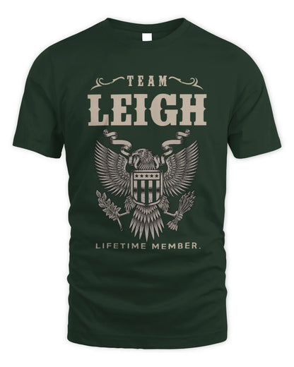 LEIGH TP06-K82 – Personalized Classic Style Apparel “Team NAME Lifetime Member” - Unisex Standard T-Shirt - Forest Green