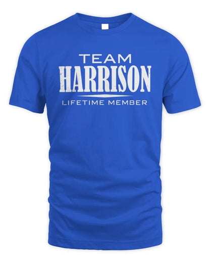 HARRISON BL62-K4-128 - Personalized “Team NAME Lifetime Member” - Unisex Standard T-Shirt - Royal