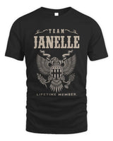 JANELLE TP06-K82 – Personalized Classic Style Apparel “Team NAME Lifetime Member” - Unisex Standard T-Shirt - Black