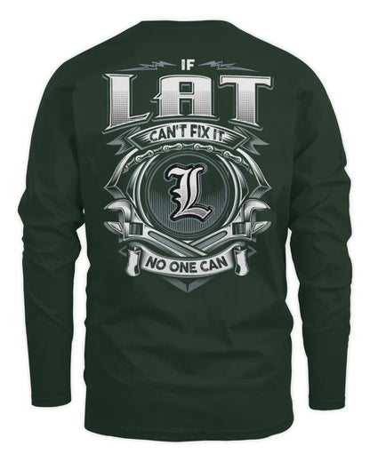 LAT AP81-K4-626 - Personalized Ahmed Quote Apparel “If Ahmed Can't Fix It, No One Can” - Men's Long Sleeved T-Shirt - Forest Green