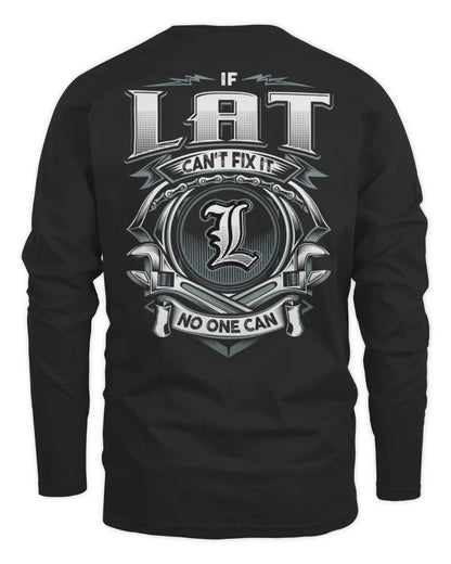 LAT AP81-K4-626 - Personalized Ahmed Quote Apparel “If Ahmed Can't Fix It, No One Can” - Men's Long Sleeved T-Shirt - Black