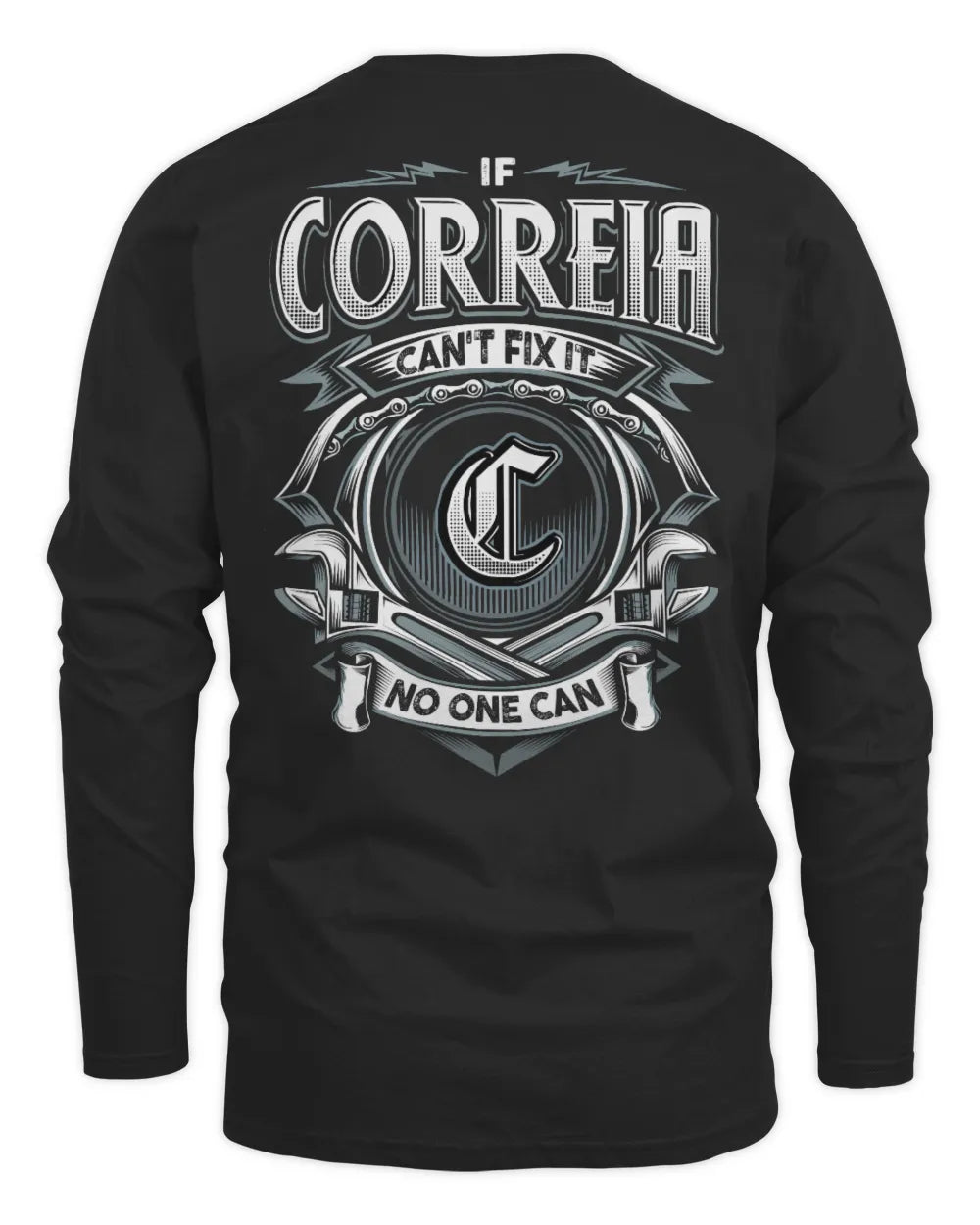 CORREIA AP81-K4-626 - Personalized Ahmed Quote Apparel “If Ahmed Can't Fix It, No One Can” - Men's Long Sleeved T-Shirt - Black