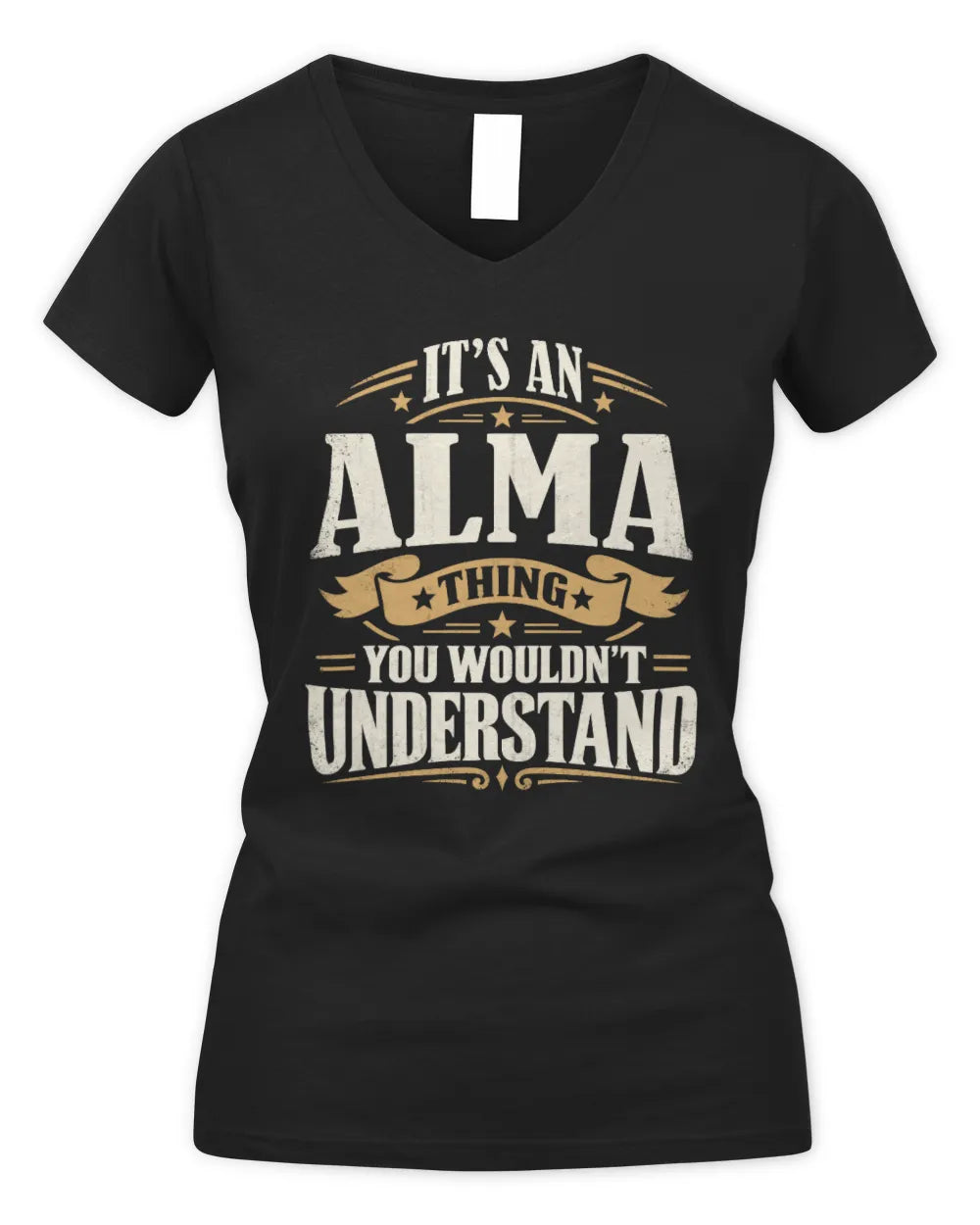 ALMA P08 TH51 - Personalized “It’s a/an [NAME] Thing – You Wouldn’t Understand” Shirt - Women's V-Neck T-Shirt - Black