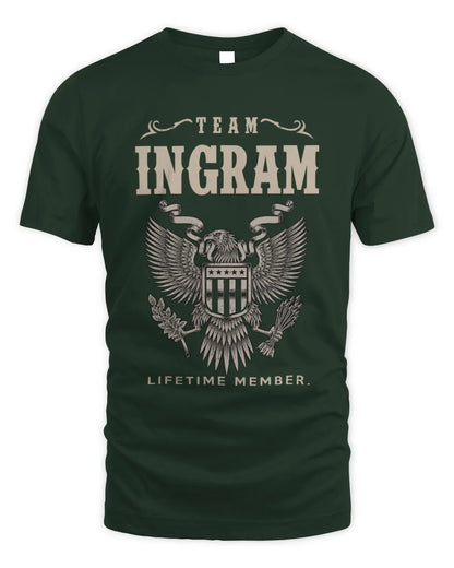 INGRAM TP06-K82 – Personalized Classic Style Apparel “Team NAME Lifetime Member” - Unisex Standard T-Shirt - Forest Green