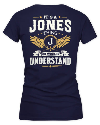 JONES KT06-M008 It’s a [NAME] Thing – You Wouldn’t Understand | Personalized Vintage T-Shirt - Women's V-Neck T-Shirt - Navy