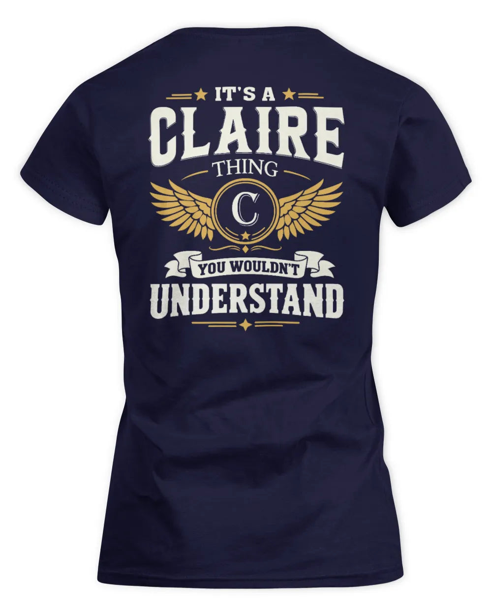 CLAIRE KT06-M008 It’s a [NAME] Thing – You Wouldn’t Understand | Personalized Vintage T-Shirt - Women's Standard T-Shirt - Navy