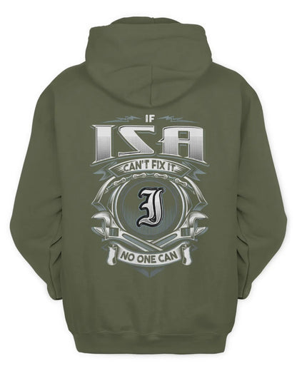 ISA AP81-K4-626 - Personalized Ahmed Quote Apparel “If Ahmed Can't Fix It, No One Can” - Unisex Hoodie - Military Green