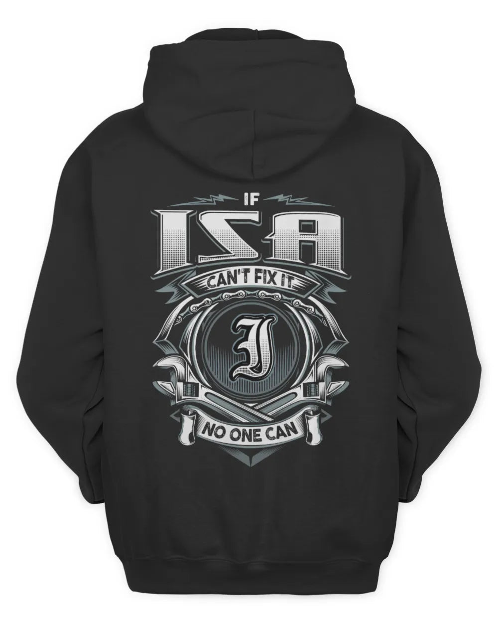 ISA AP81-K4-626 - Personalized Ahmed Quote Apparel “If Ahmed Can't Fix It, No One Can” - Unisex Hoodie - Black