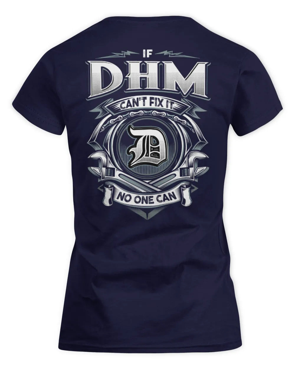 DHM AP81-K4-626 - Personalized Ahmed Quote Apparel “If Ahmed Can't Fix It, No One Can” - Women's Standard T-Shirt - Navy