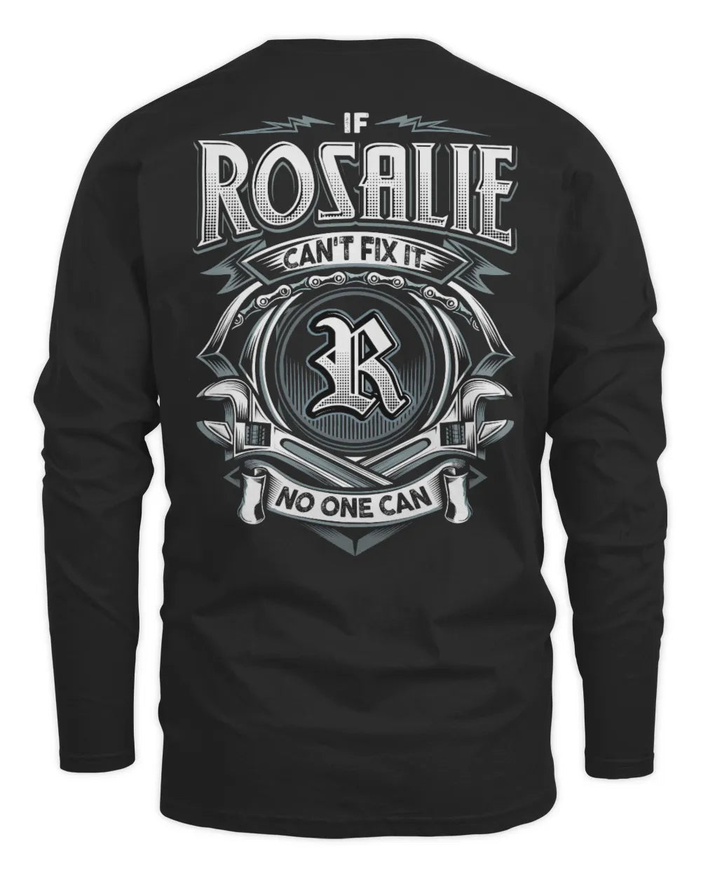 ROSALIE AP81-K4-626 - Personalized Ahmed Quote Apparel “If Ahmed Can't Fix It, No One Can” - Men's Long Sleeved T-Shirt - Black