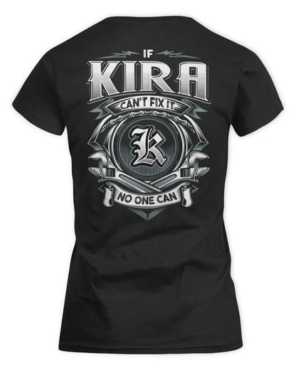 KIRA AP81-K4-626 - Personalized Ahmed Quote Apparel “If Ahmed Can't Fix It, No One Can” - Women's Standard T-Shirt - Black