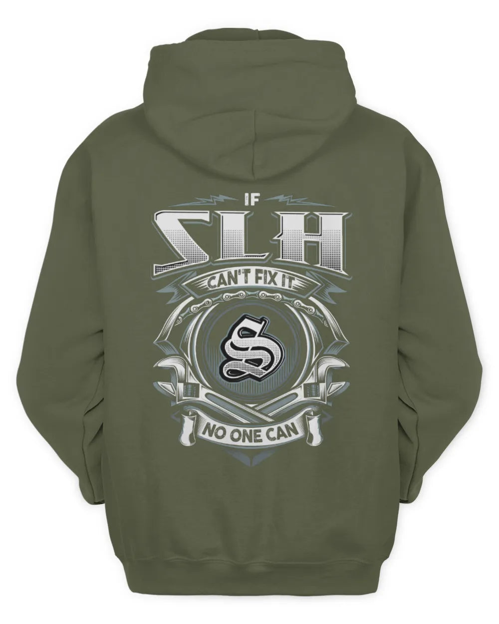 SLH AP81-K4-626 - Personalized Ahmed Quote Apparel “If Ahmed Can't Fix It, No One Can” - Unisex Hoodie - Military Green
