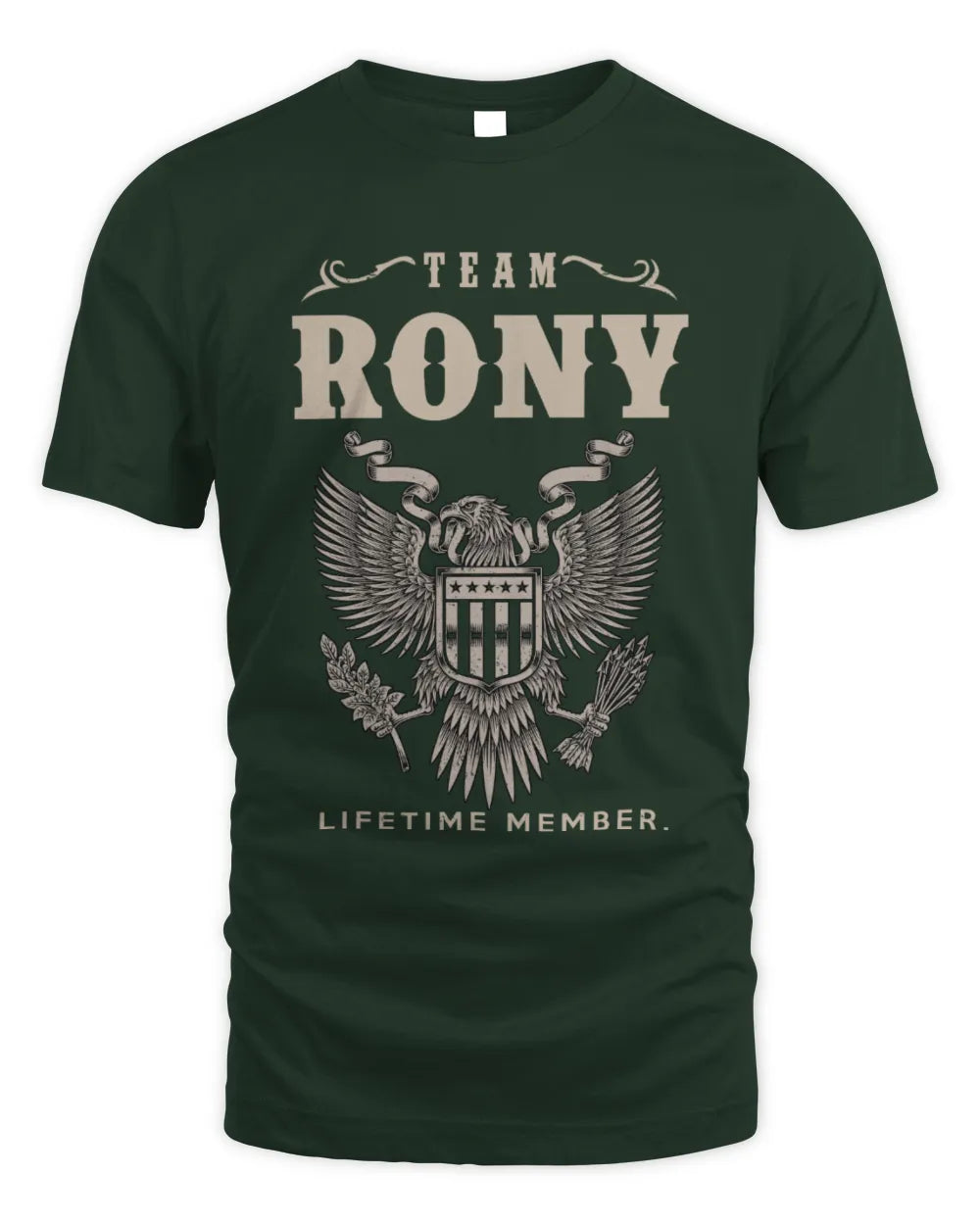 RONY TP06-K82 – Personalized Classic Style Apparel “Team NAME Lifetime Member” - Unisex Standard T-Shirt - Forest Green