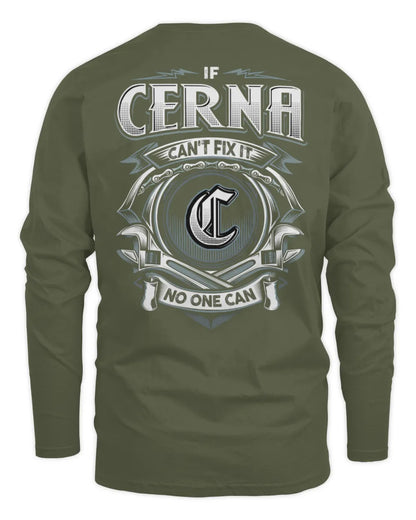 CERNA AP81-K4-626 - Personalized Ahmed Quote Apparel “If Ahmed Can't Fix It, No One Can” - Men's Long Sleeved T-Shirt - Military Green