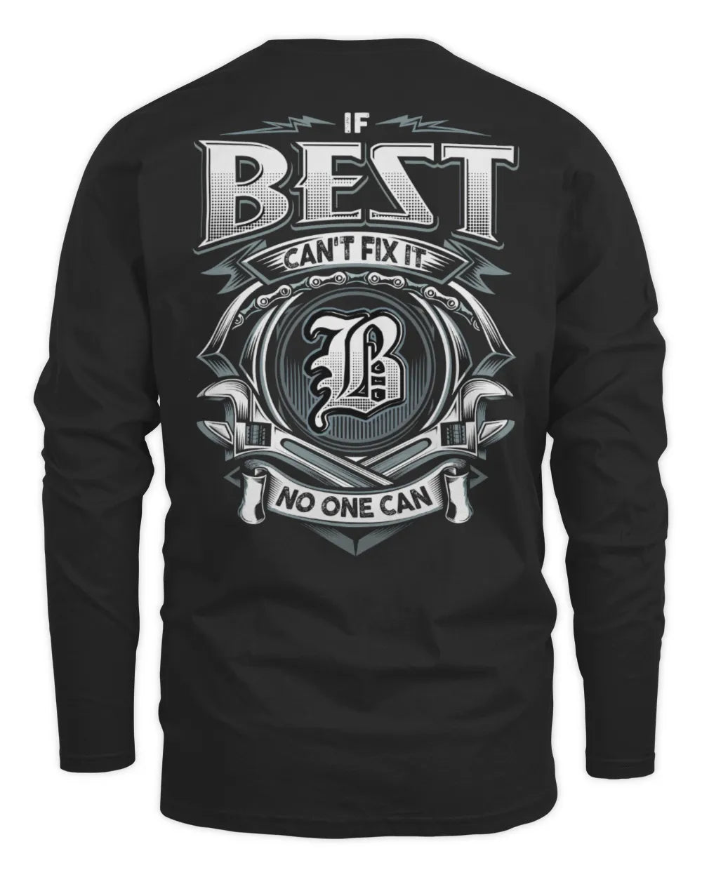 BEST AP81-K4-626 - Personalized Ahmed Quote Apparel “If Ahmed Can't Fix It, No One Can” - Men's Long Sleeved T-Shirt - Black