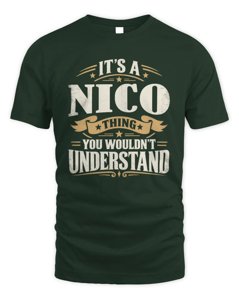 NICO P08 TH51 - Personalized “It’s a/an [NAME] Thing – You Wouldn’t Understand” Shirt - Unisex Standard T-Shirt - Forest Green