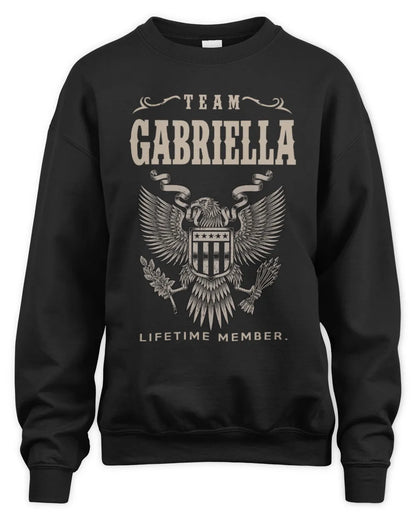 GABRIELLA TP06-K82 – Personalized Classic Style Apparel “Team NAME Lifetime Member” - Unisex Sweatshirt - Black